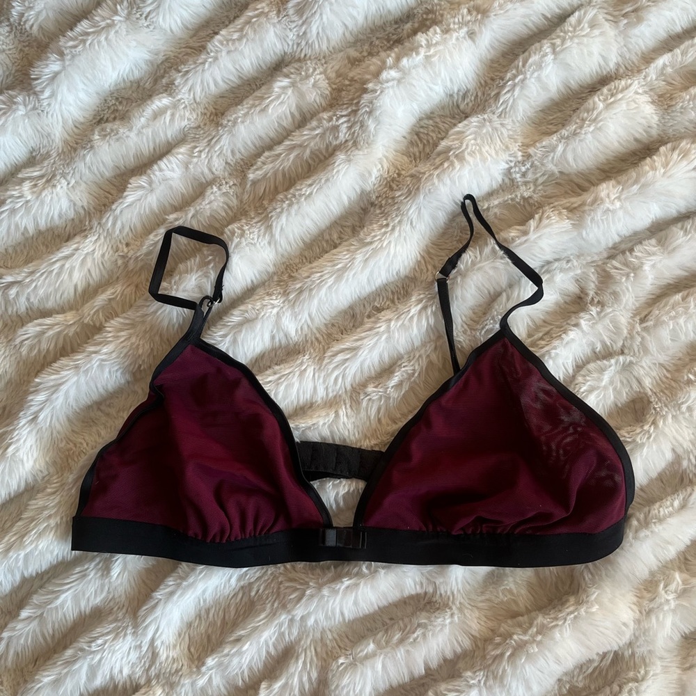 Victoria's Secret Burgundy and Black Bralette